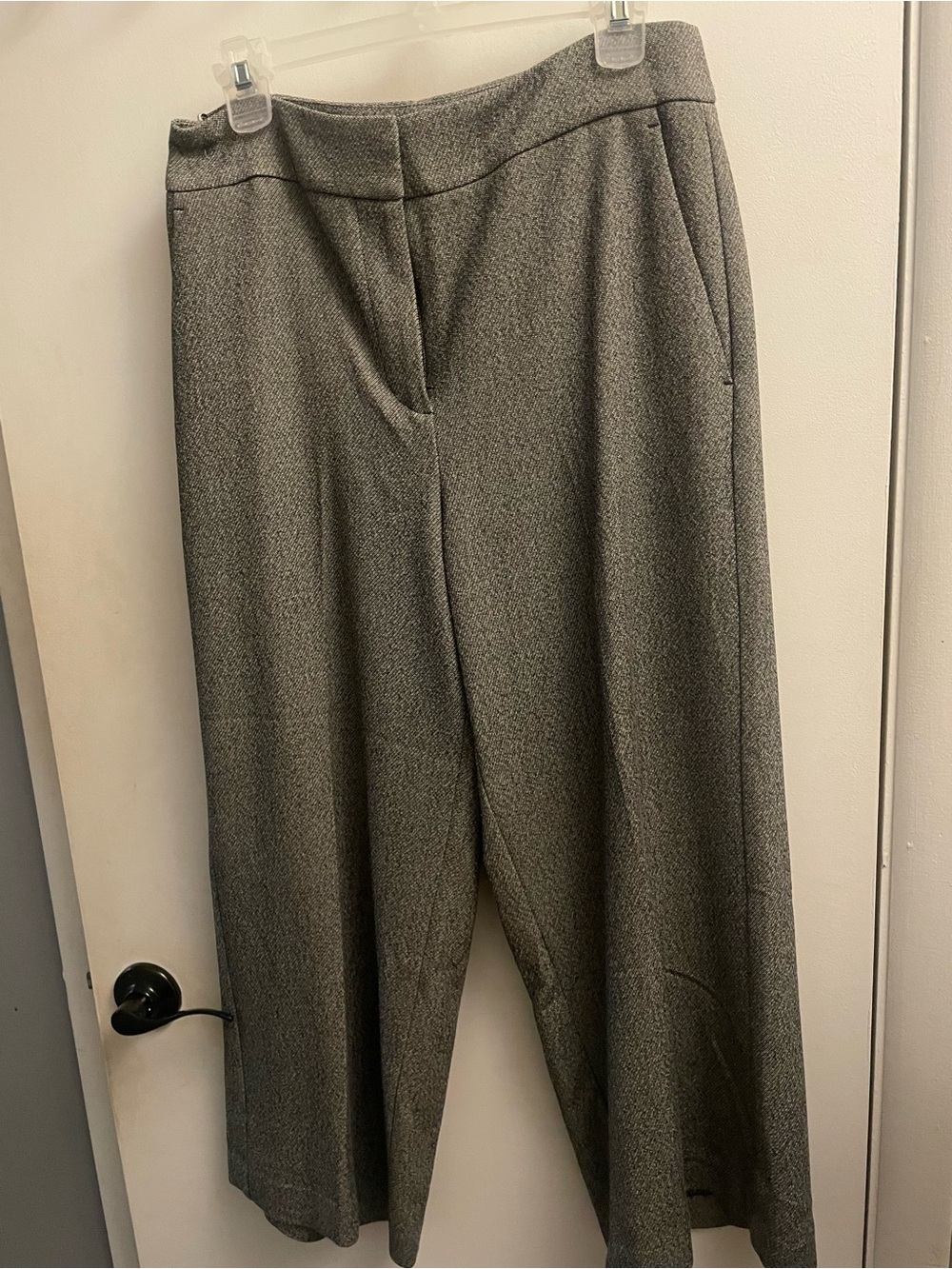 Ann Taylor Factory Gray Wide-Leg Dress Pants